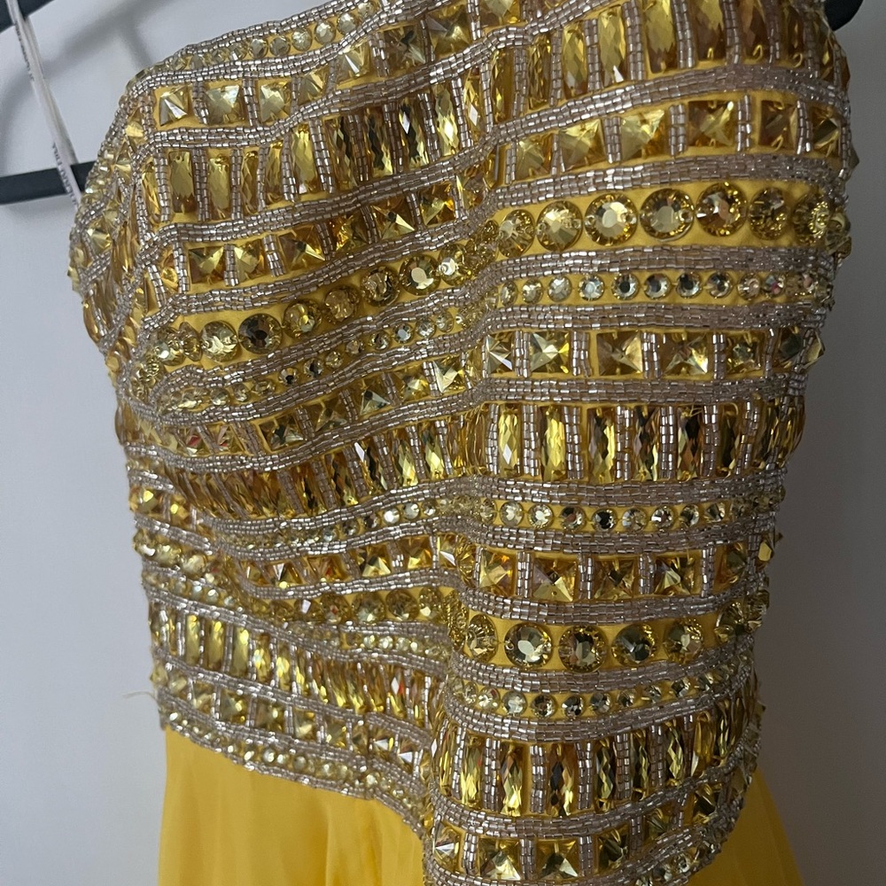 Yellow cocktail dress